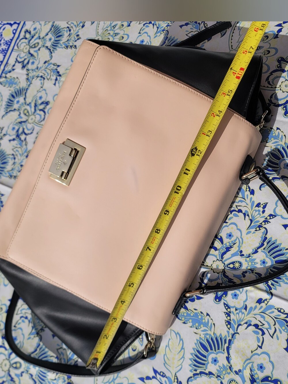 Kate Spade Magnolia Way Large Leather Colorblock Satchel With Strap - Picture 3 of 16